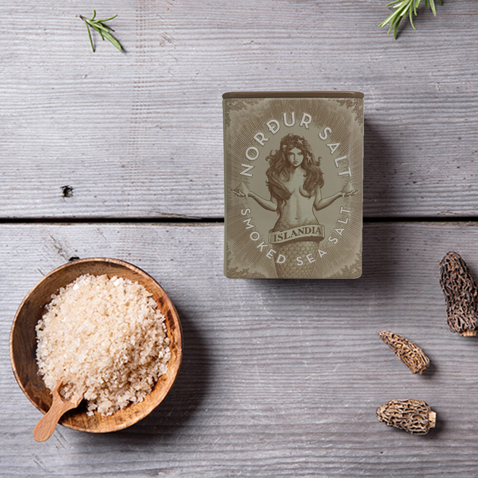 Nordur Smoked
Meersalzflocken aus Island Blechdose 