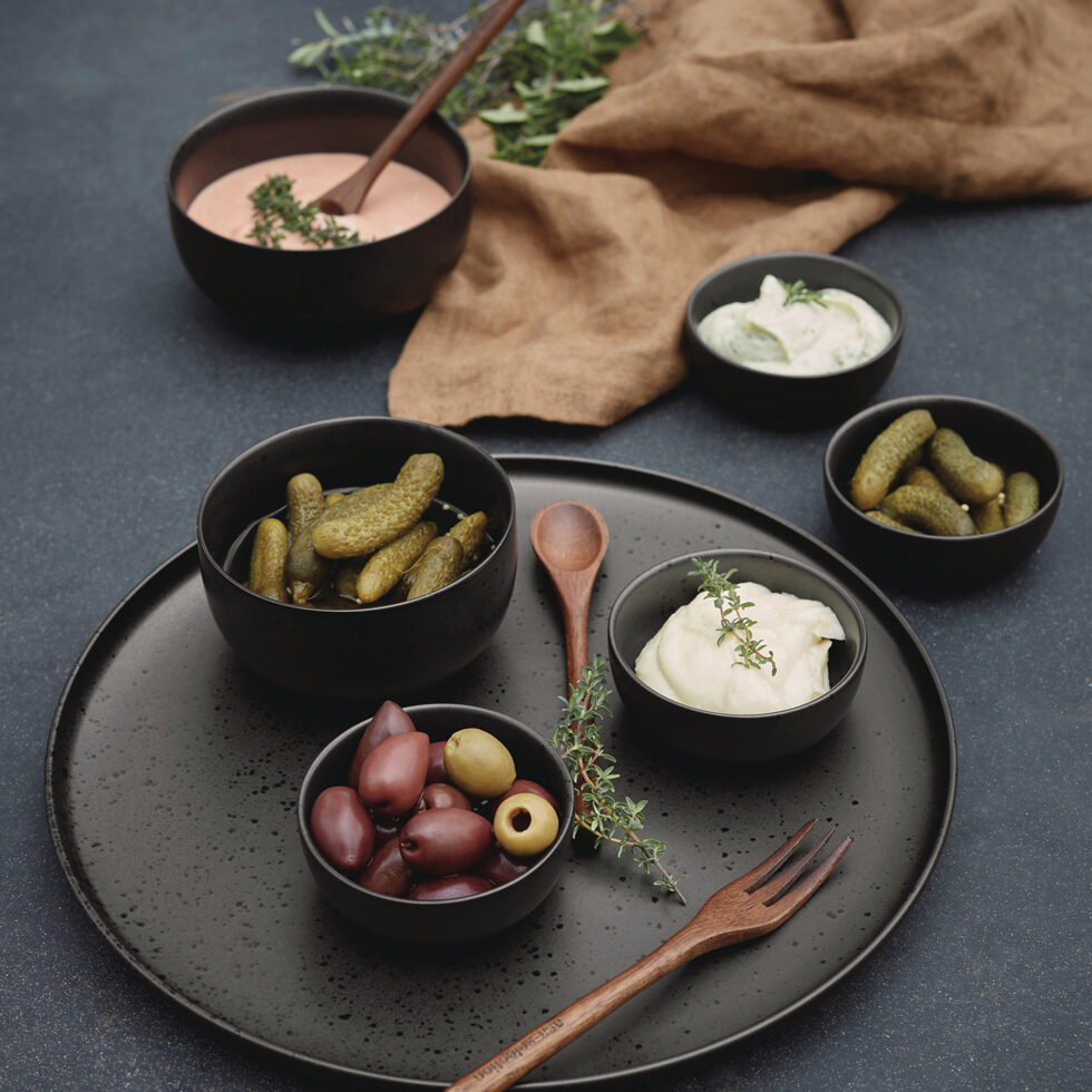 Espressotasse mit Unterteller 
anthrazit 