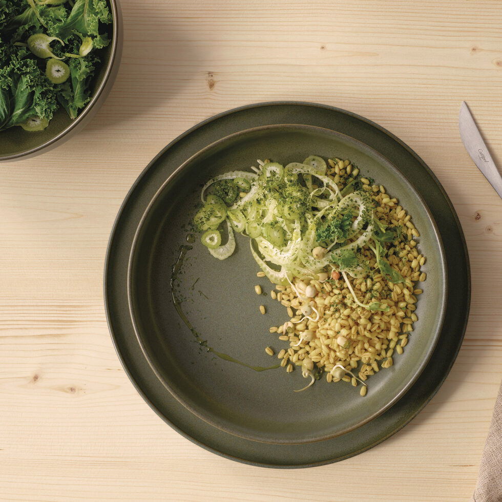 Espressotasse mit Unterteller 
olive 