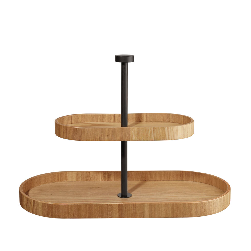 Etagere oval Holz
2-stufig, 35.5cm 