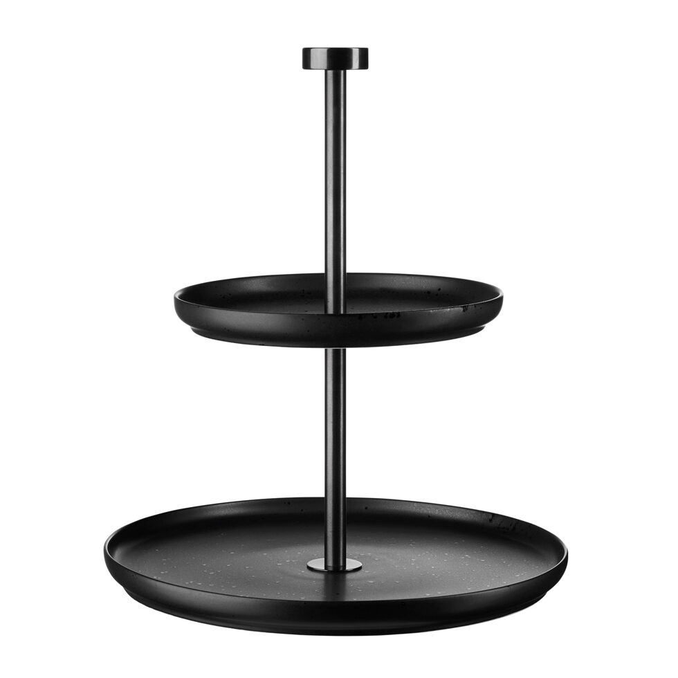 Etagere schwarz
2-stufig, 21 cm 