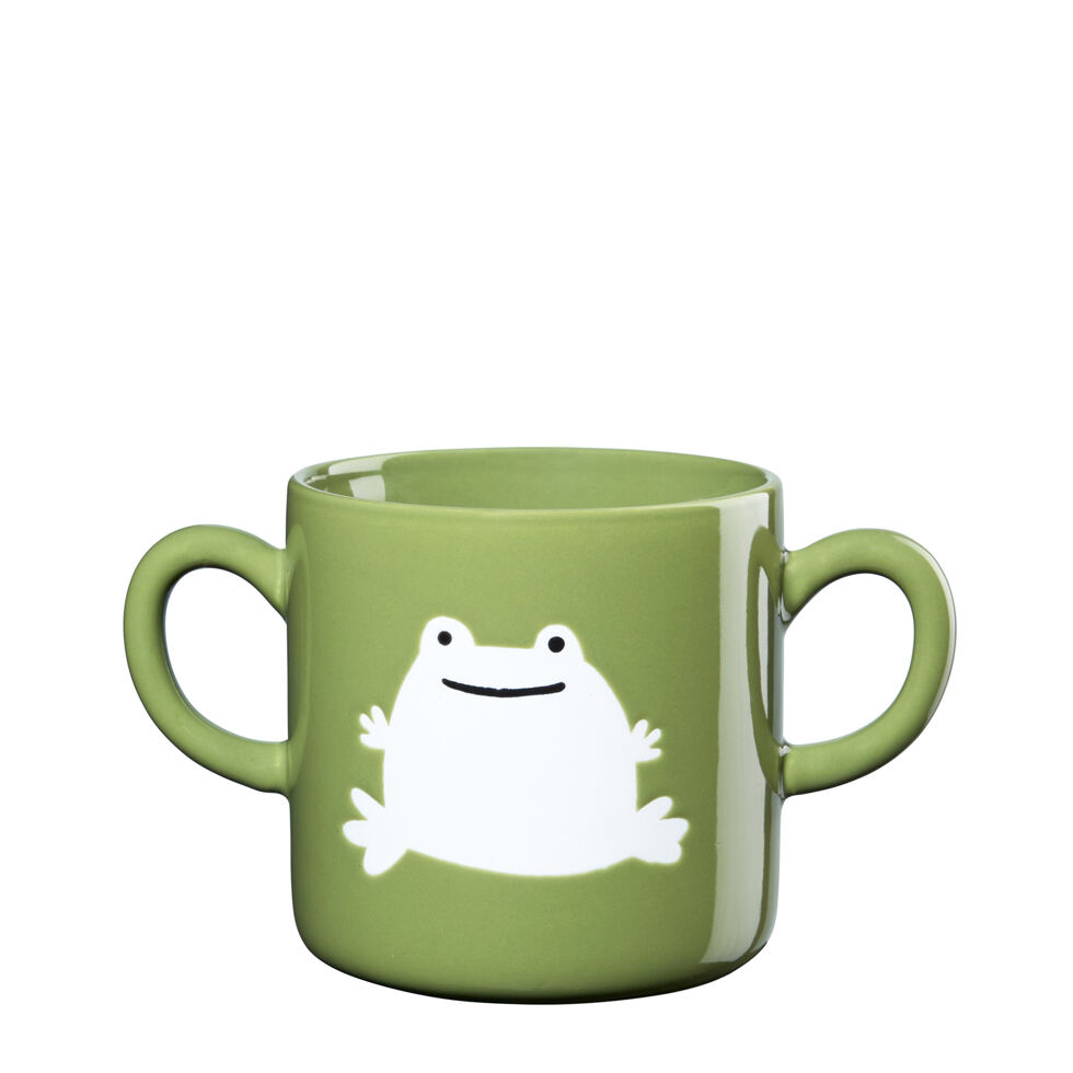 Mug green,
Frog 