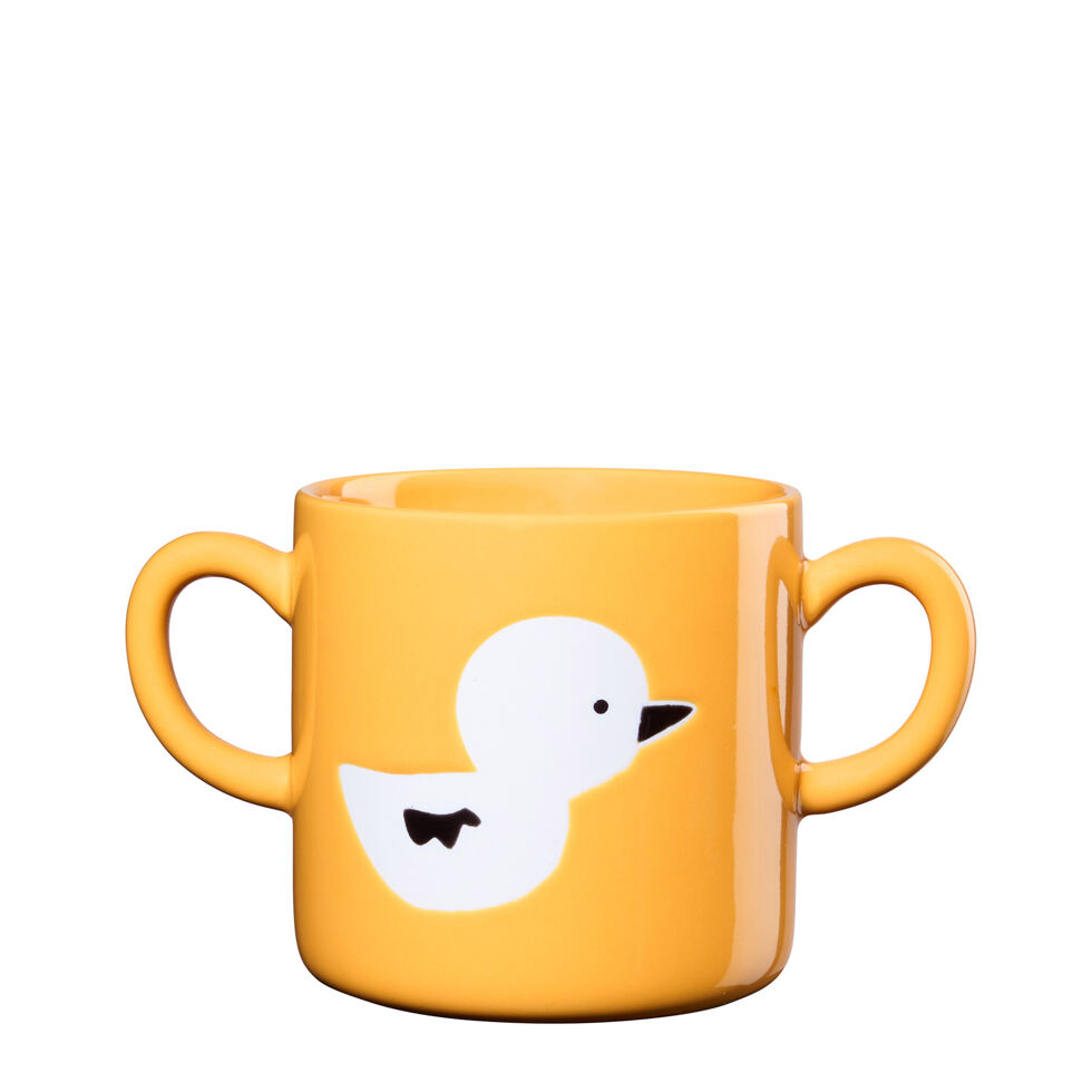 Henkelbecher gelb,
Ente 