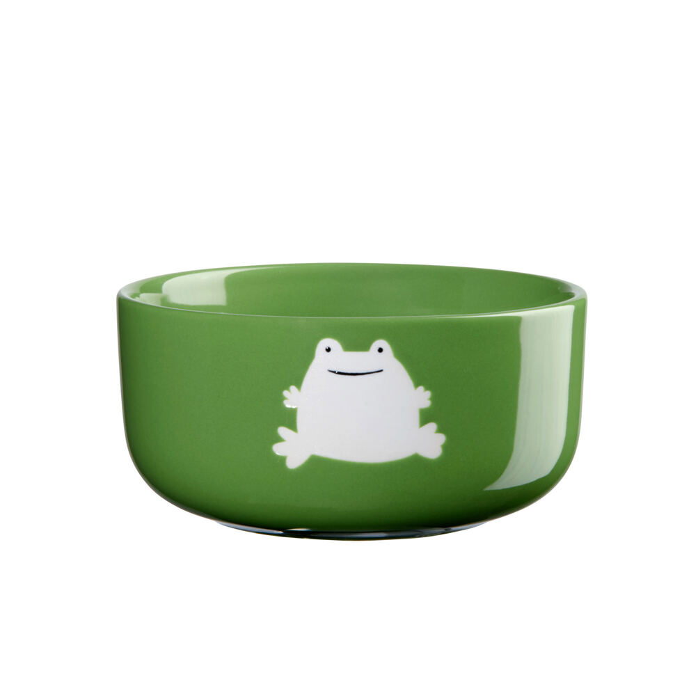 Schale grün,
Frosch 