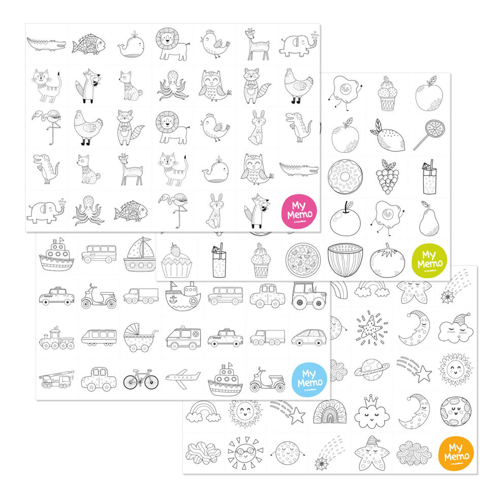 Bloc de sets de table
Coloriage de mémo 
