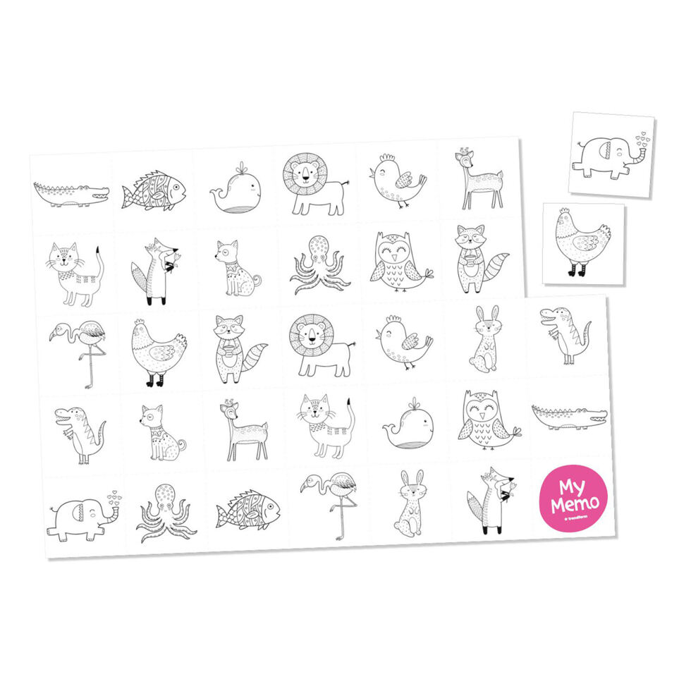 Bloc de sets de table
Coloriage de mémo 