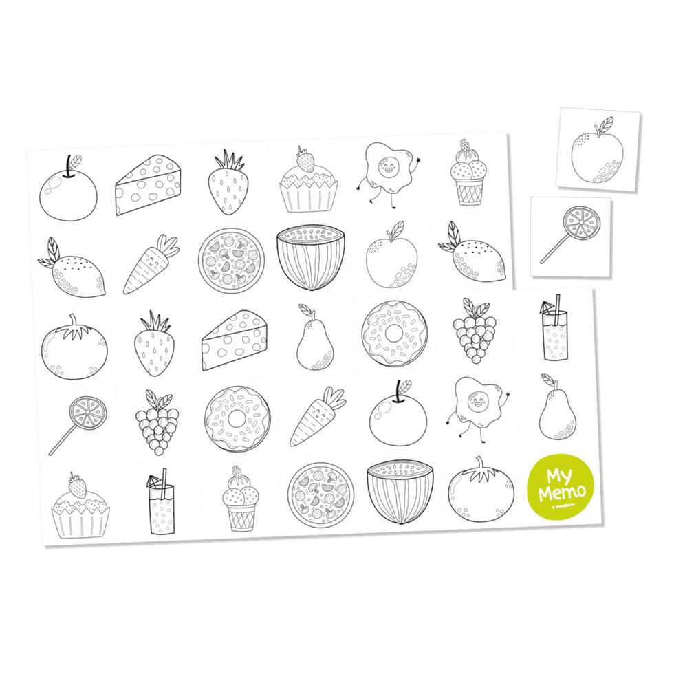 Bloc de sets de table
Coloriage de mémo 