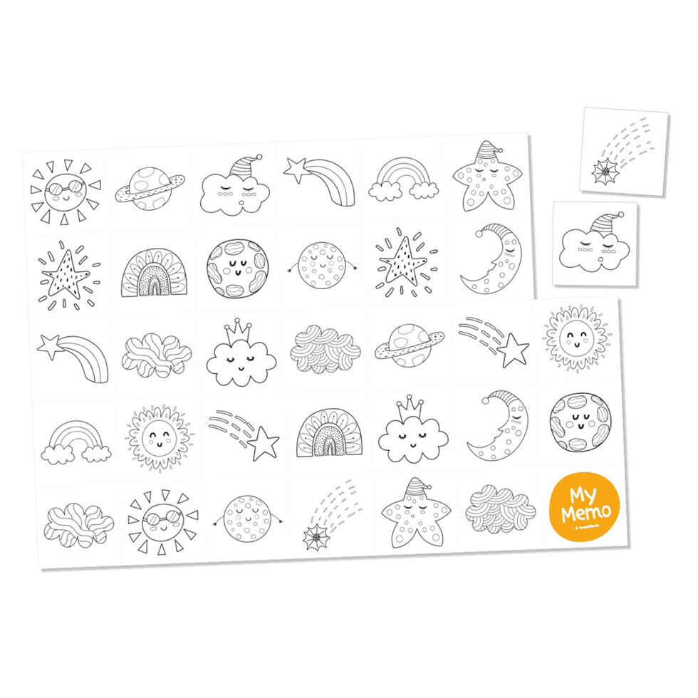 Bloc de sets de table
Coloriage de mémo 