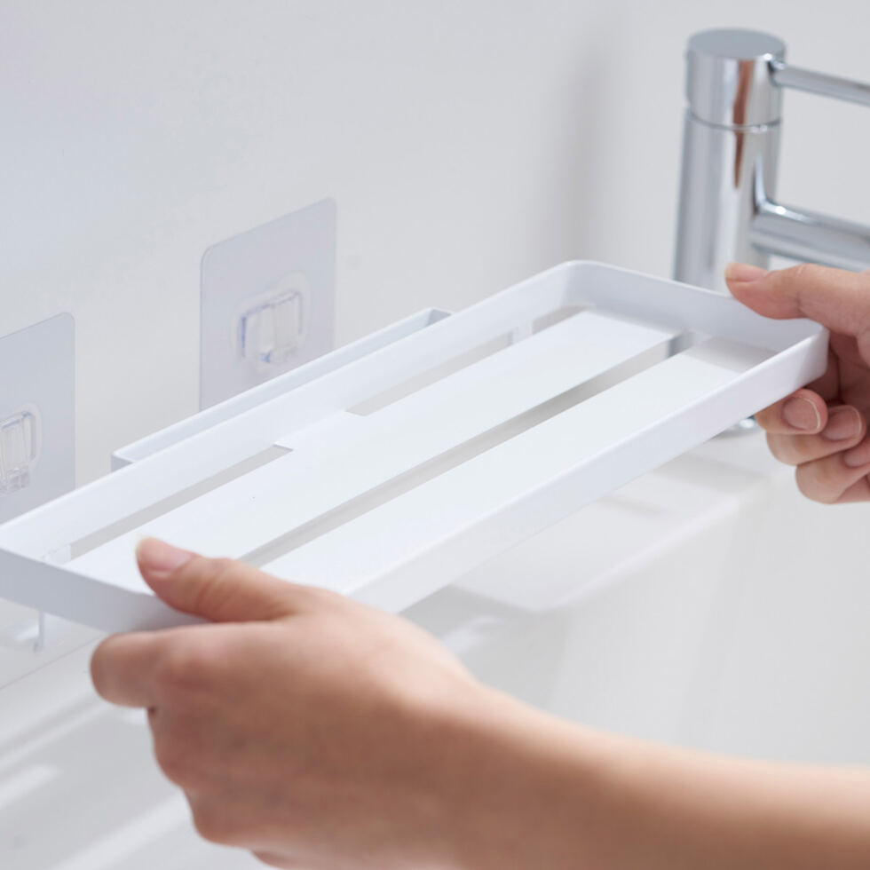 Tablette salle de bain à coller
blanc 
