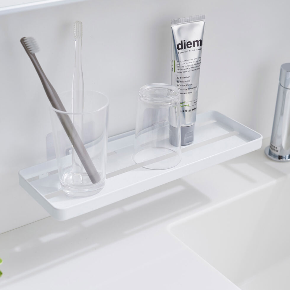 Tablette salle de bain à coller
blanc 