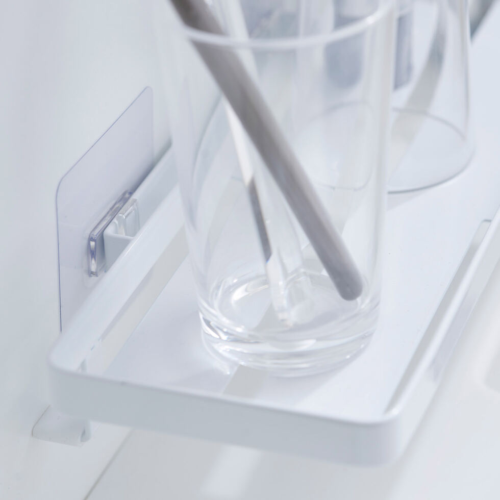 Tablette salle de bain à coller
blanc 