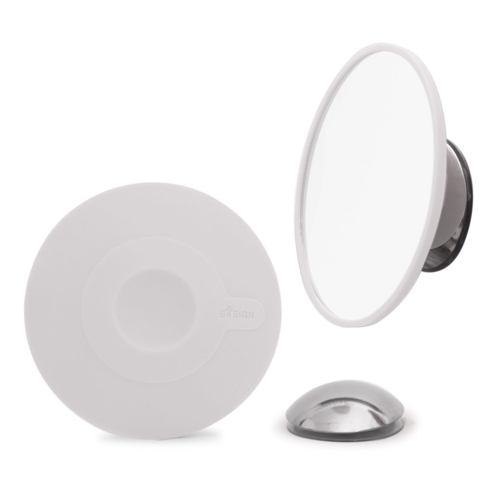 Miroir avec ventouse grossissement 15x blanc 