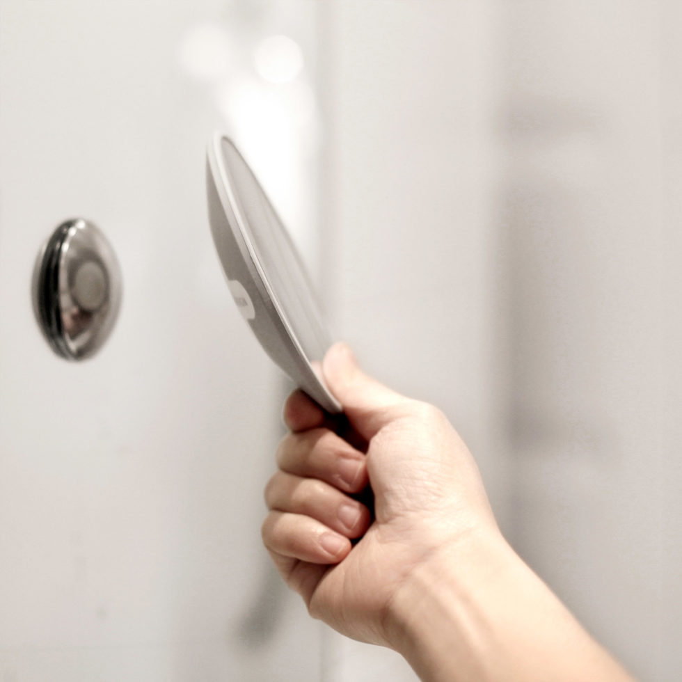 Miroir avec ventouse grossissement 15x blanc 