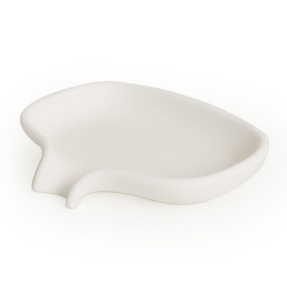 Porte-savon blanc grand modèle 