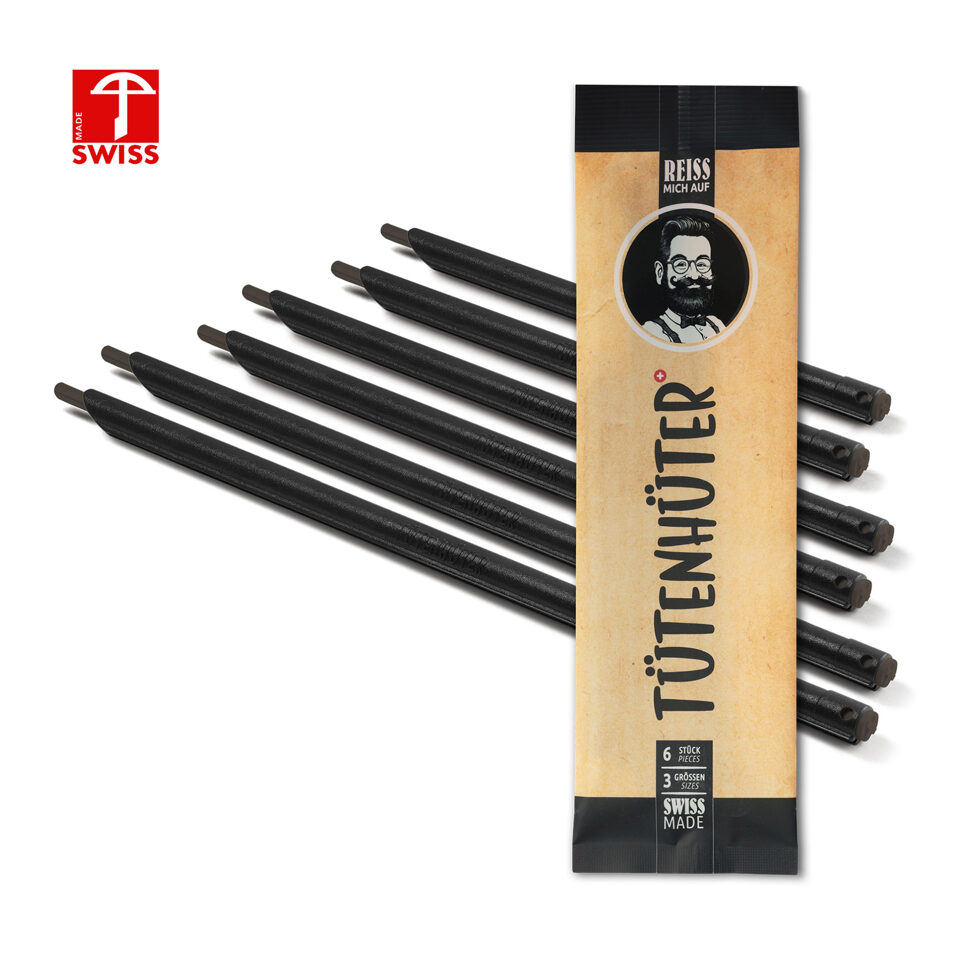 Tütenhüter schwarz 6er 