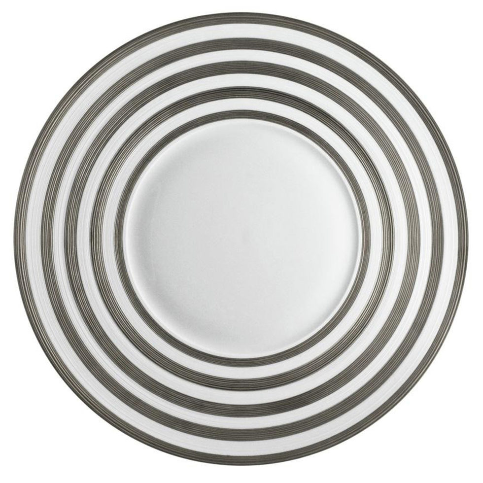 HEMISPHERE PLATIN GESTREIFT
Platte rund 32 cm 