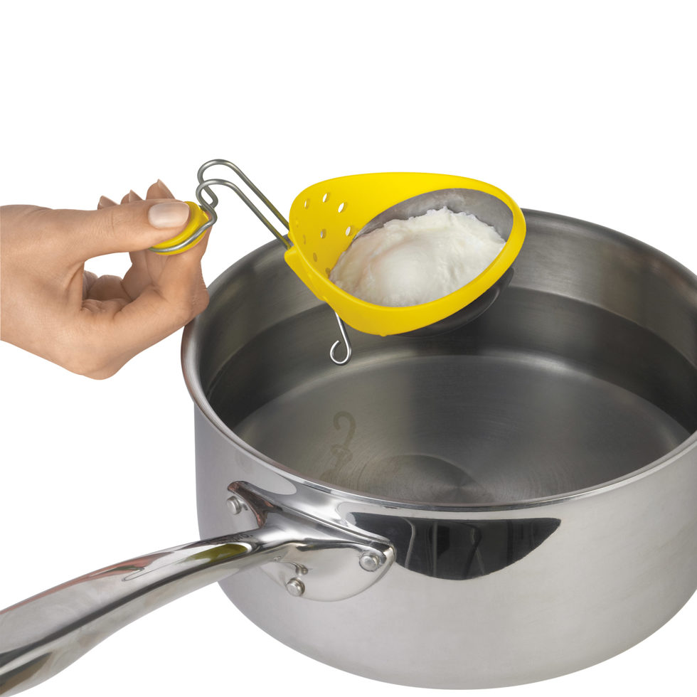 Eierpochierer 2er Set weiss/gelb 