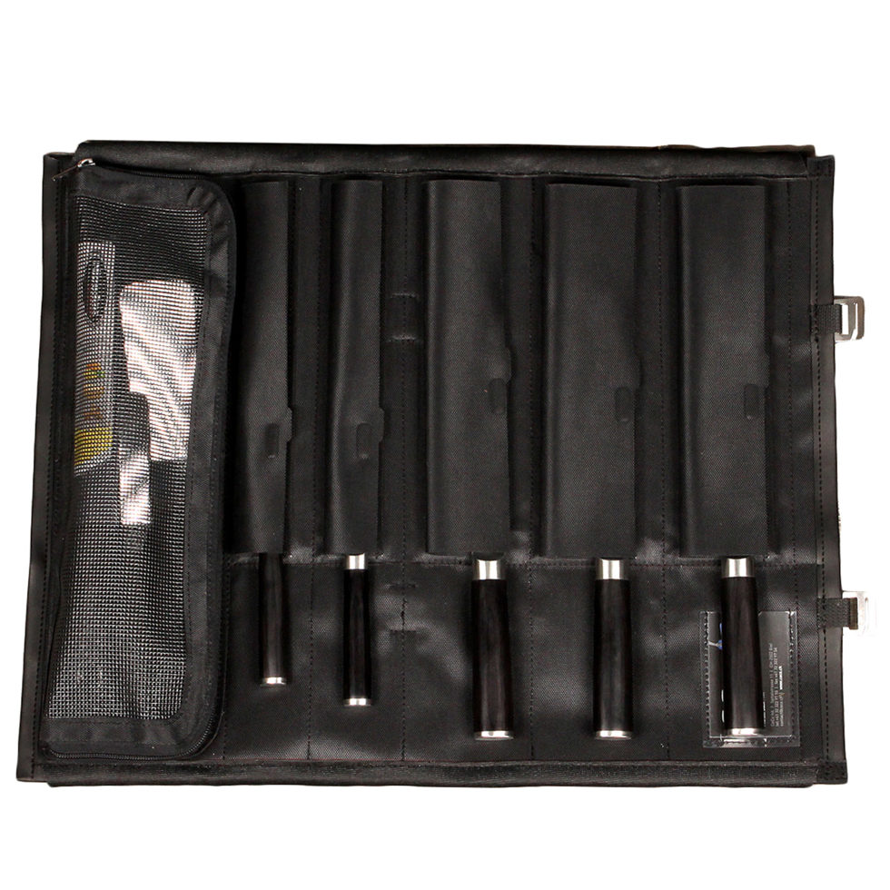 Poche porte-couteaux en similicuir pour 5 couteaux 