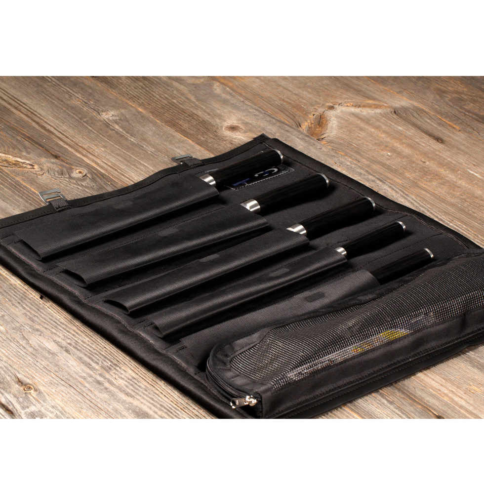 Poche porte-couteaux en similicuir pour 5 couteaux 