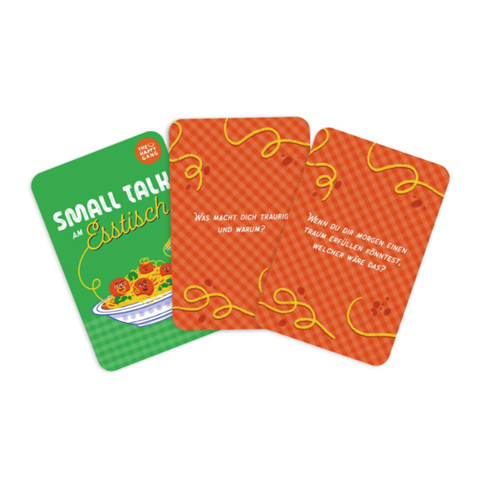 Jouer à Small Talk à la table de la salle à manger 