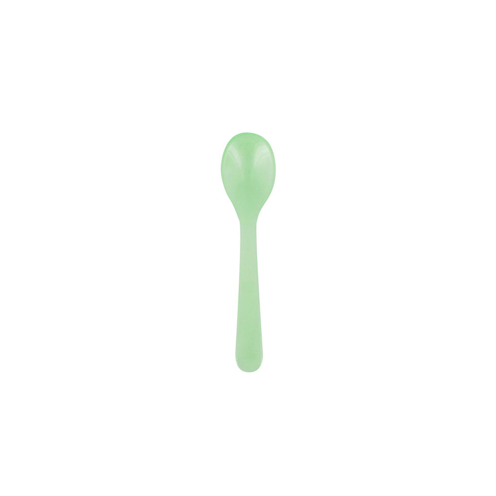 Egg spoon acrylic glass apple green 