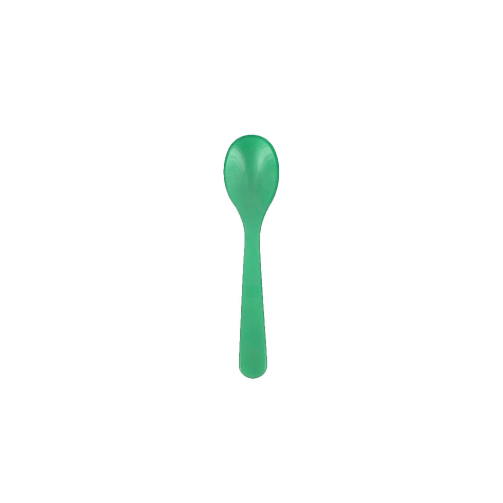 Egg spoon green acrylic glass 