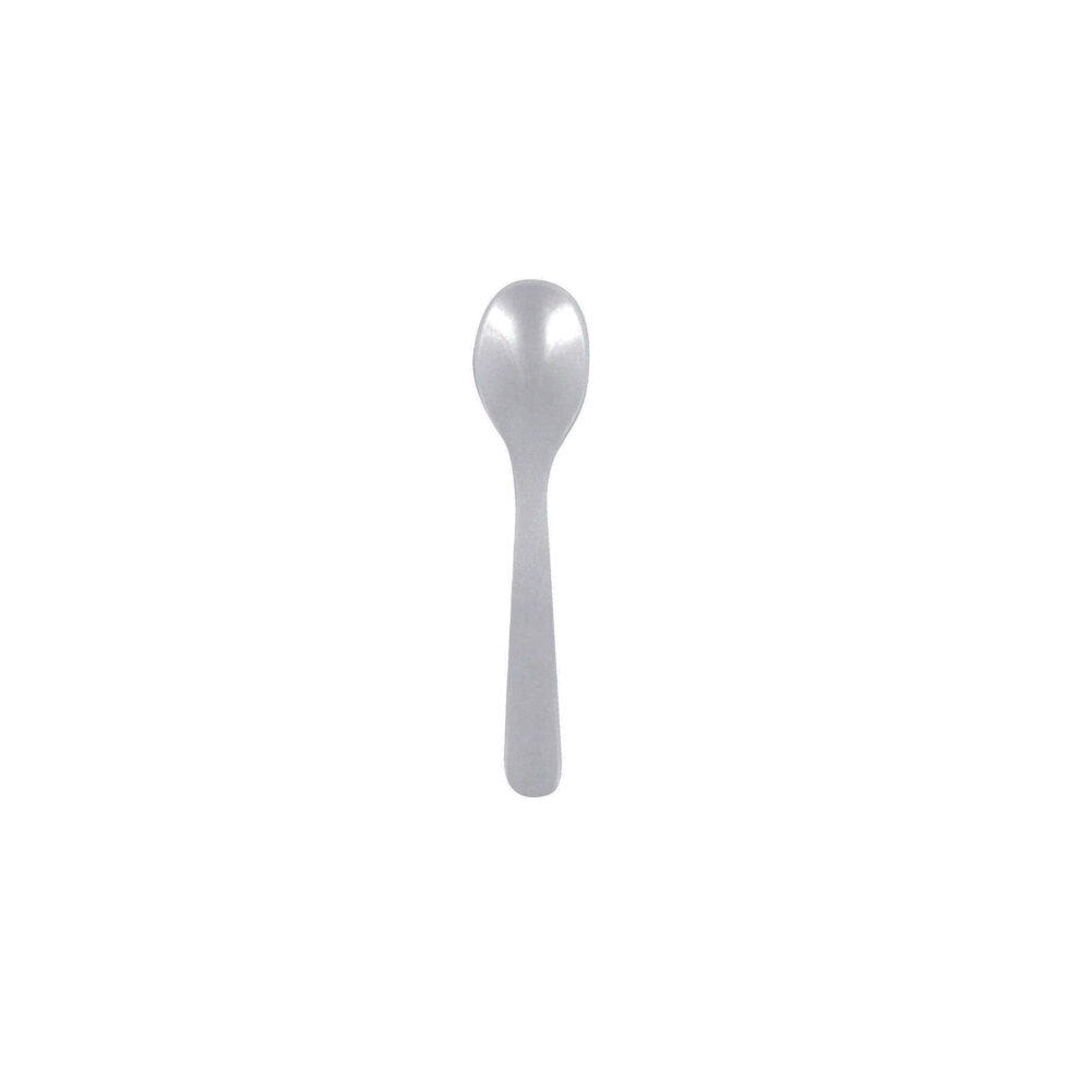 Egg spoon acrylic glass silver 