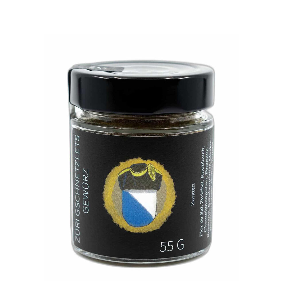 Züri Gschnetzlets Gewürz
55g Züri Gschnetzlets Gewürz
55g