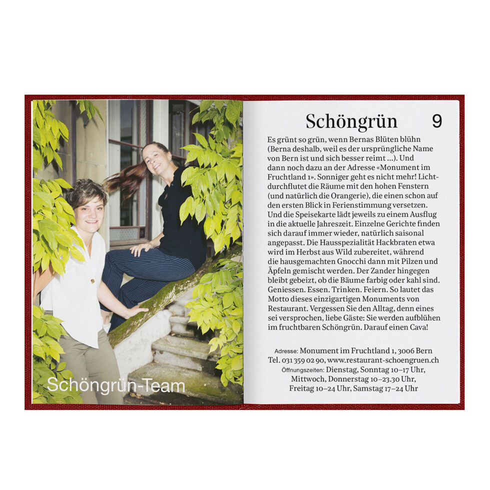 Vorbestellung möglich:
Essen gehn! Bern 
Gutscheinbuch 2026 / 2027 Essen gehn! Bern Gutscheinbuch