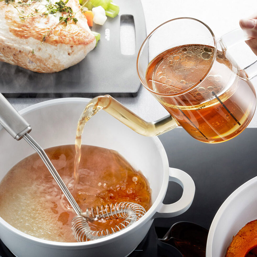 Pot de séparation des graisses
Verre avec tamis 