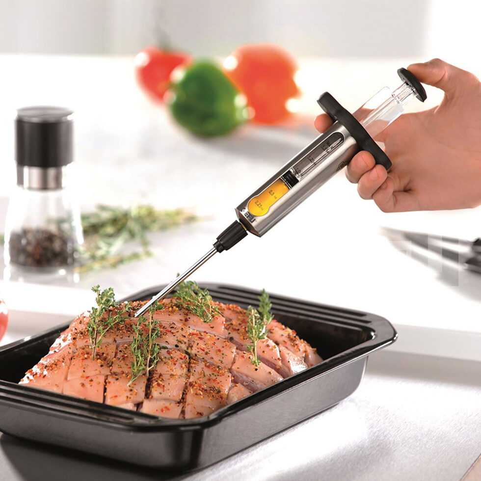 Marinierspritze mit
2 Nadeln 