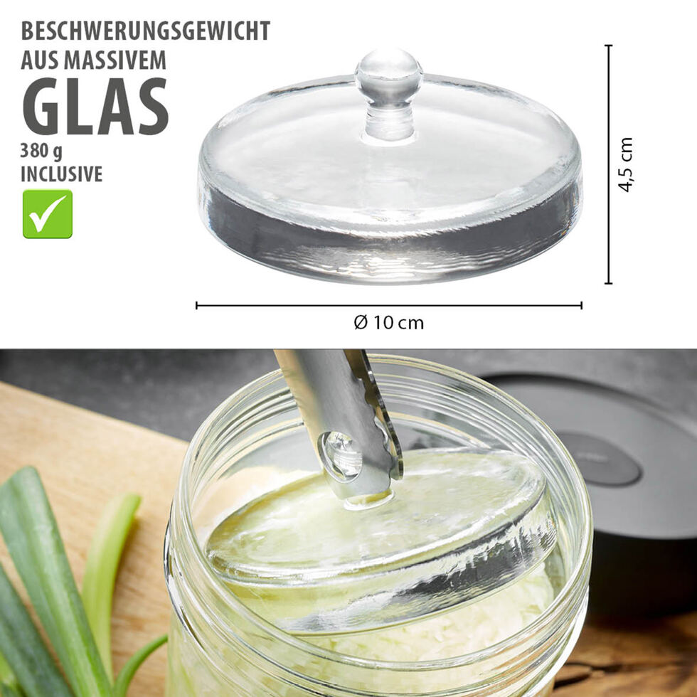 Bocal de fermentation avec poids 1lt 