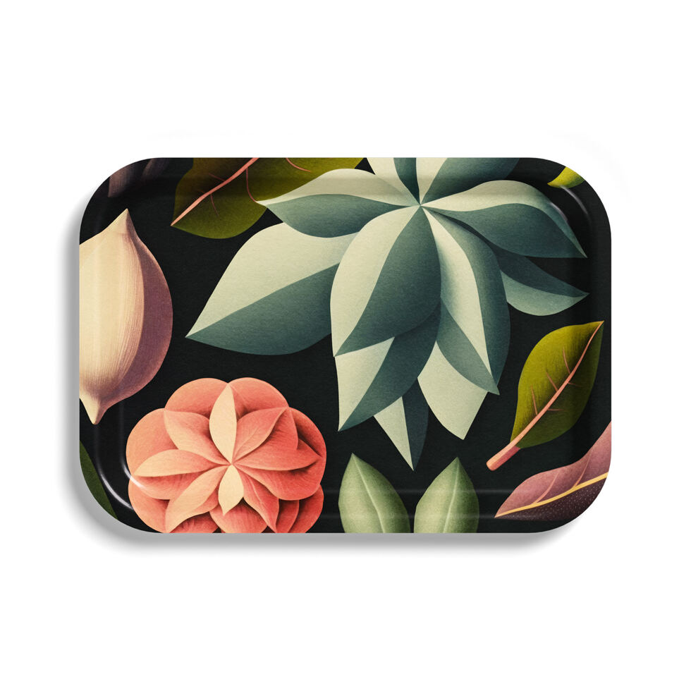 Plateau fleurs rectangle
34x24 cm 