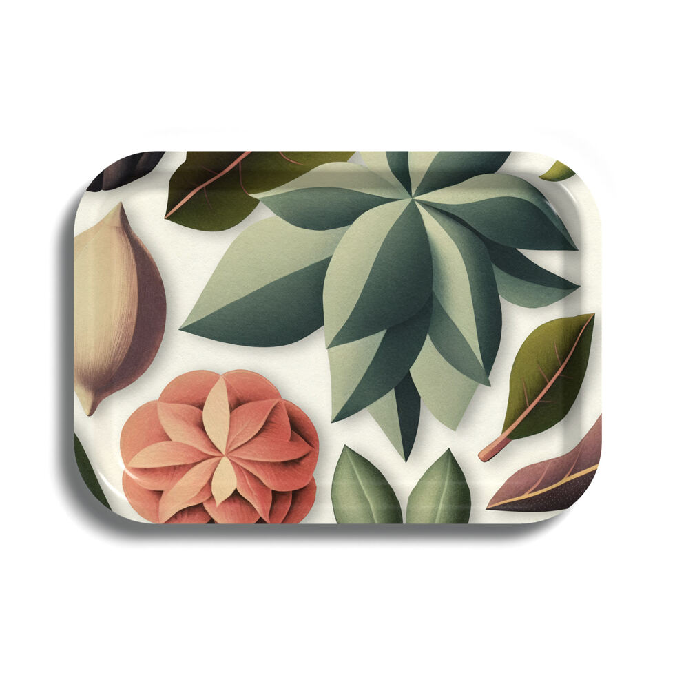 Tablett Blüten Rechteck Weiss
34x24 cm 