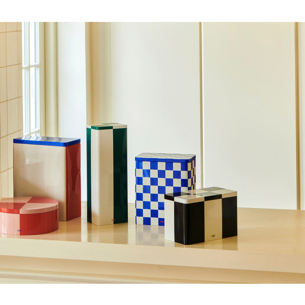 Boîte rouge/bleue/blanche 