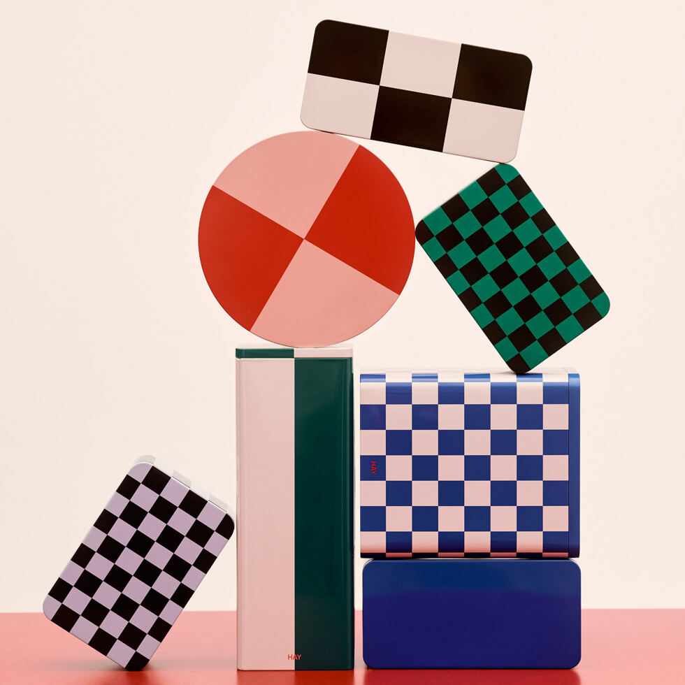 Boîte rouge/bleue/blanche 