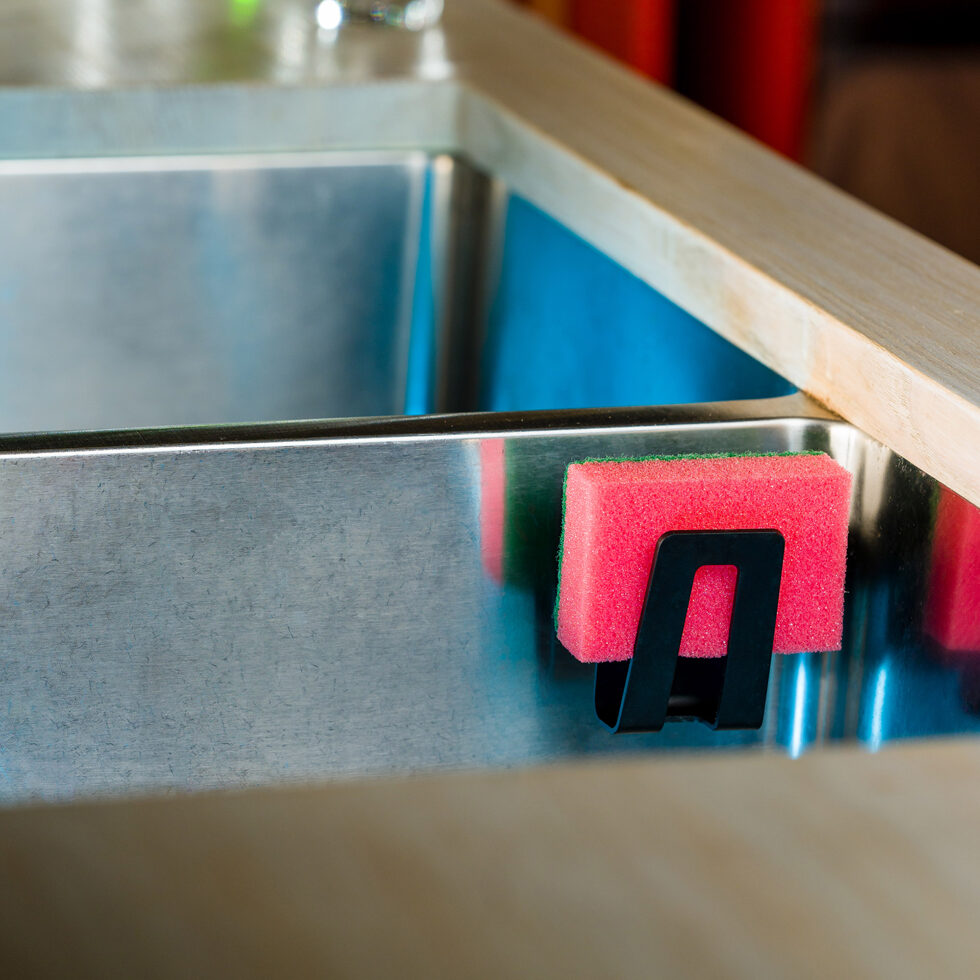 Sponge holder for sink black 