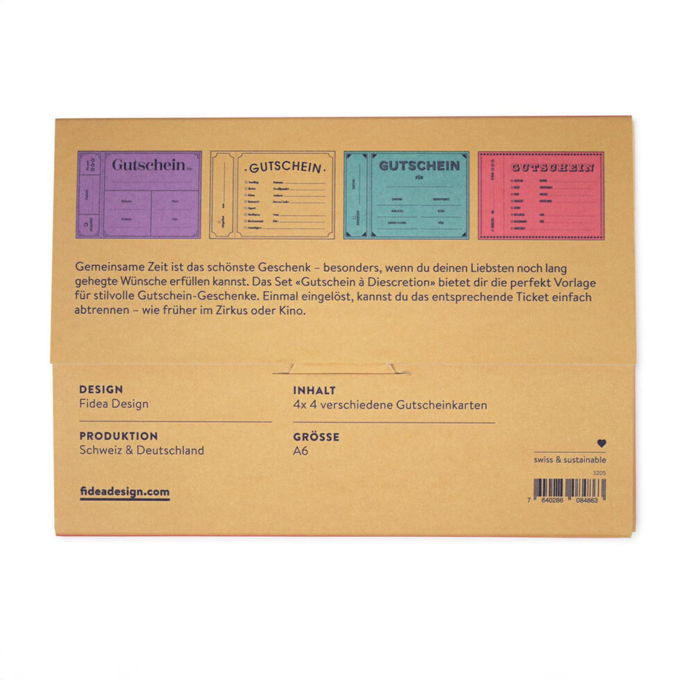 Bons à discrétion
Set de bons d'achat 