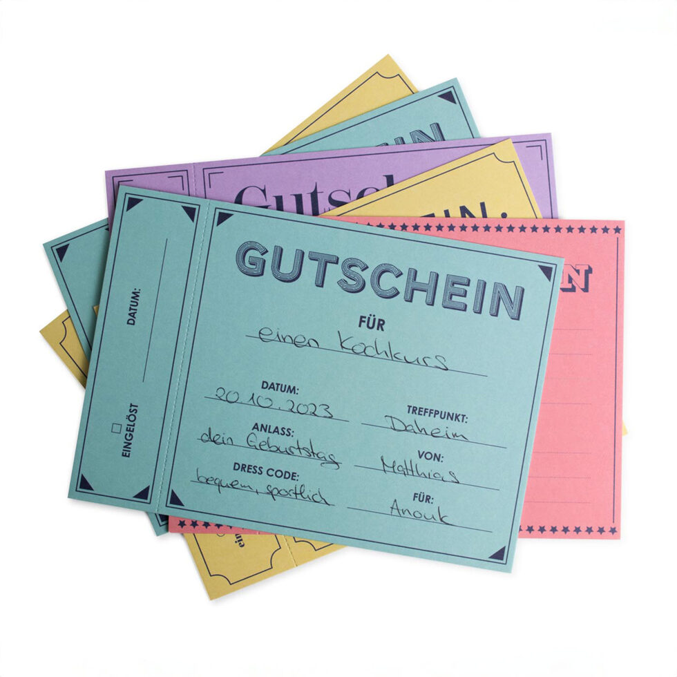 Bons à discrétion
Set de bons d'achat 