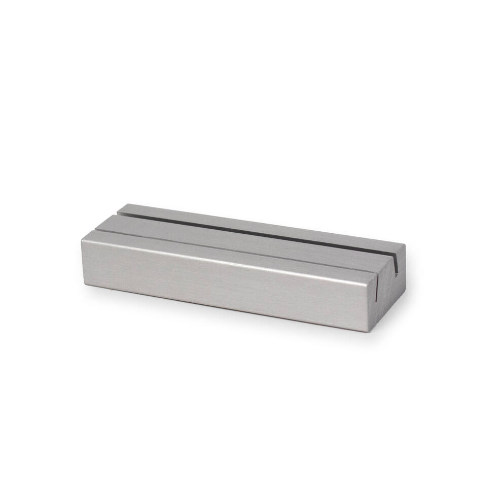 Card holder "Durable" aluminum silver 