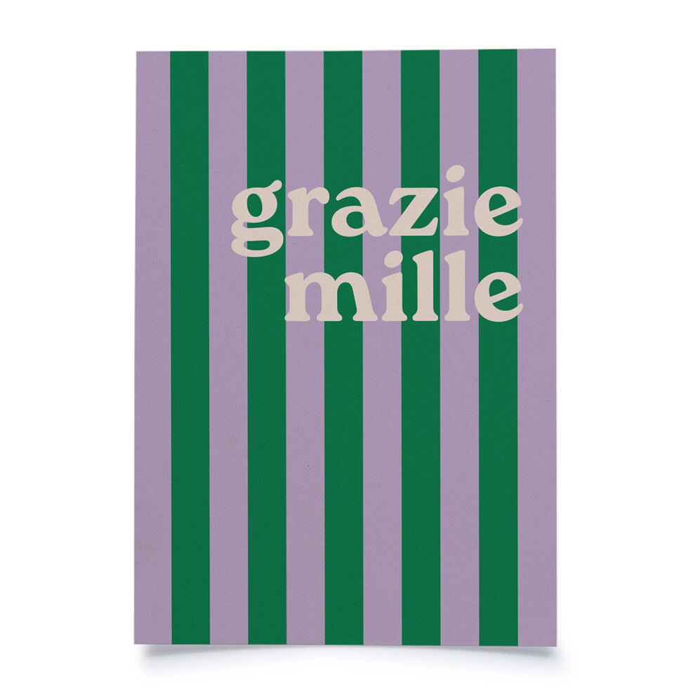 Postcard - grazie mille Postcard - grazie mille