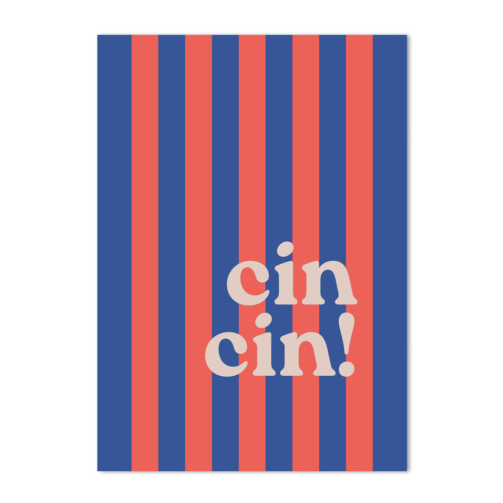 Postcard - cin cin! 