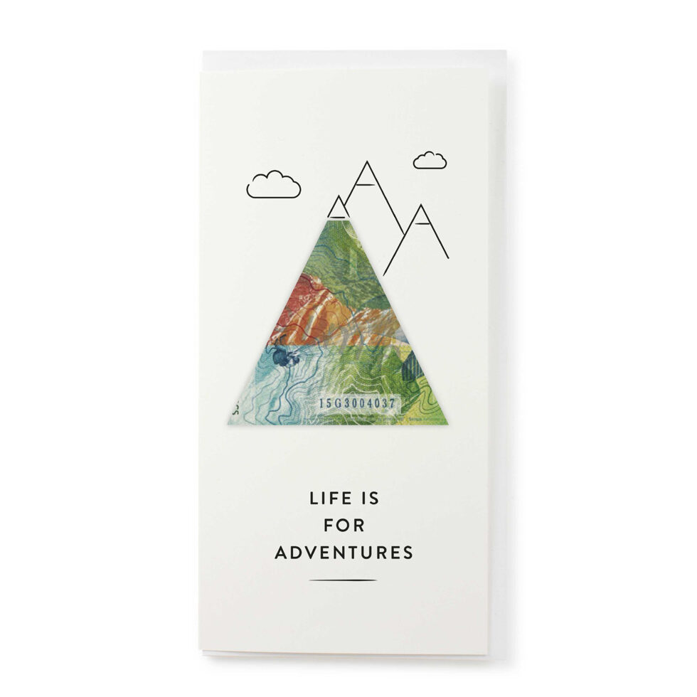 Folded card
"Life is for adventure" 