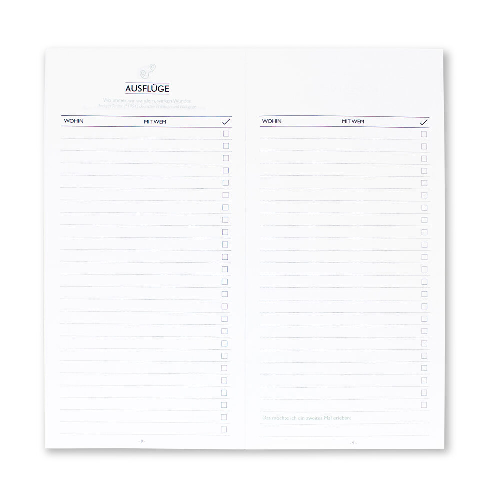 Booklet "Once in a Lifetime" 