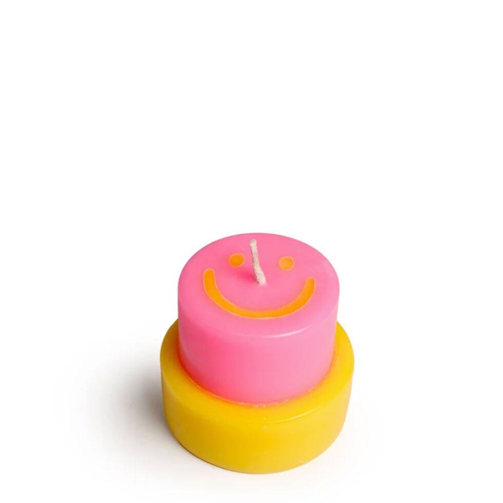 Smiley Kerze pink, klein Smiley Kerze pink, klein