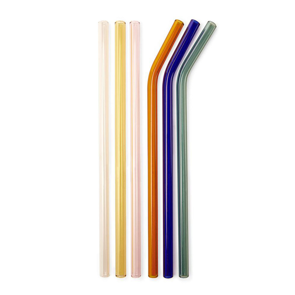 Drinking straws
Glass colored 6 pcs. 