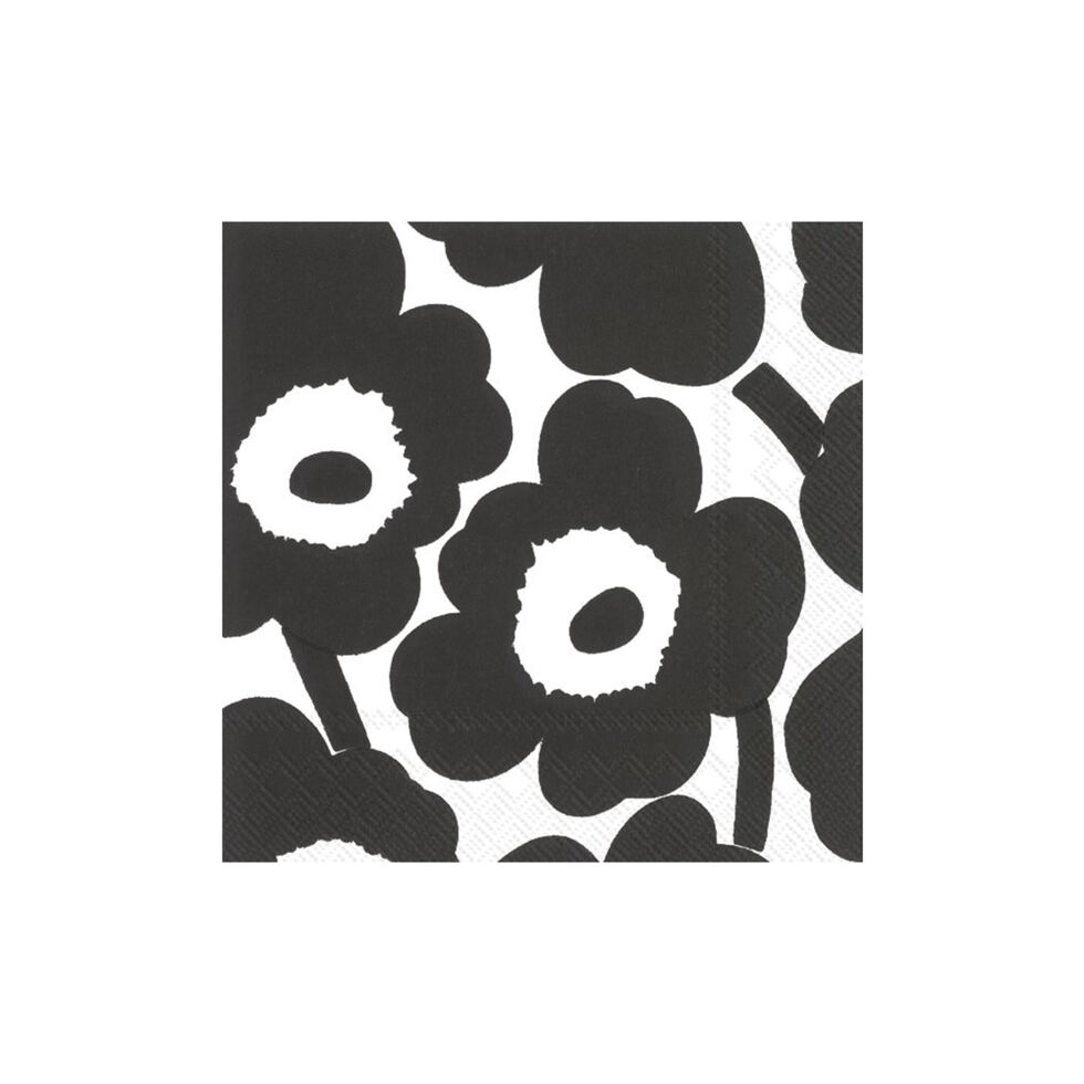 Papierservietten
Unikko schwarz/weiss Papierservietten
Unikko schwarz/weiss