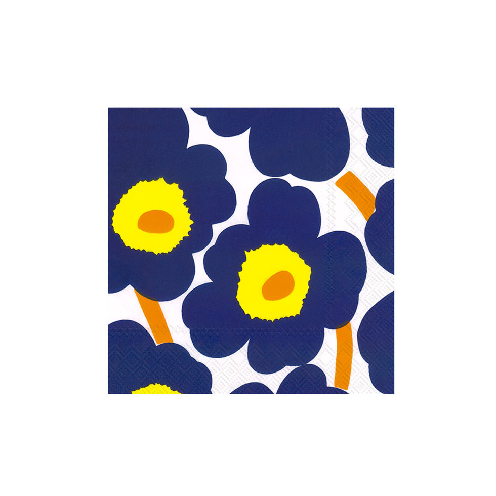 Papierservietten 
Unikko dunkelblau 