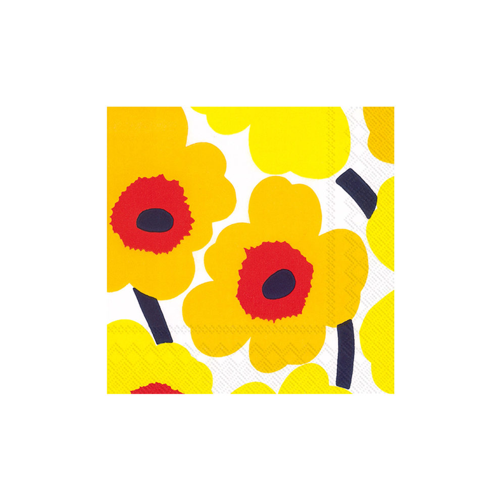 Papierservietten 
Unikko gelb 