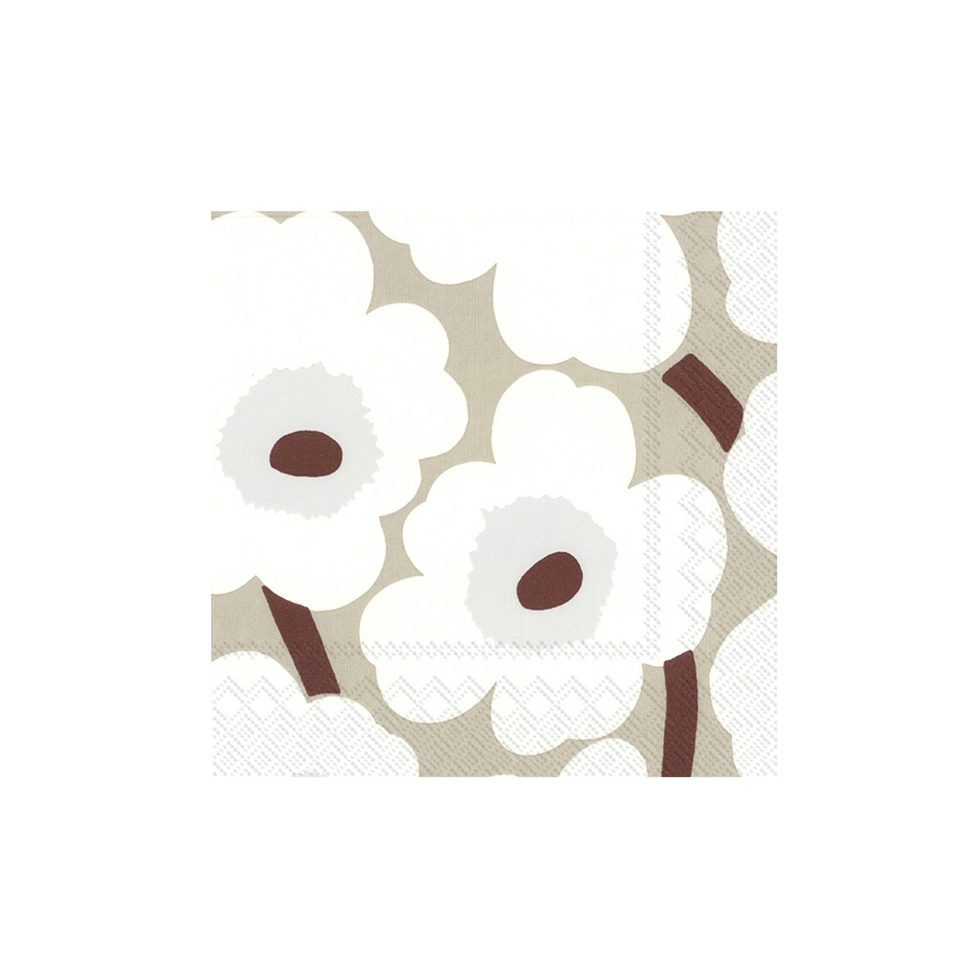 Paper napkins
Unikko white/beige 